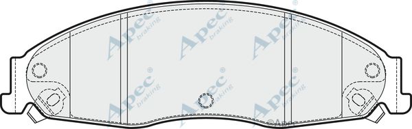 APEC BRAKING Комплект тормозных колодок, дисковый тормоз PAD1702
